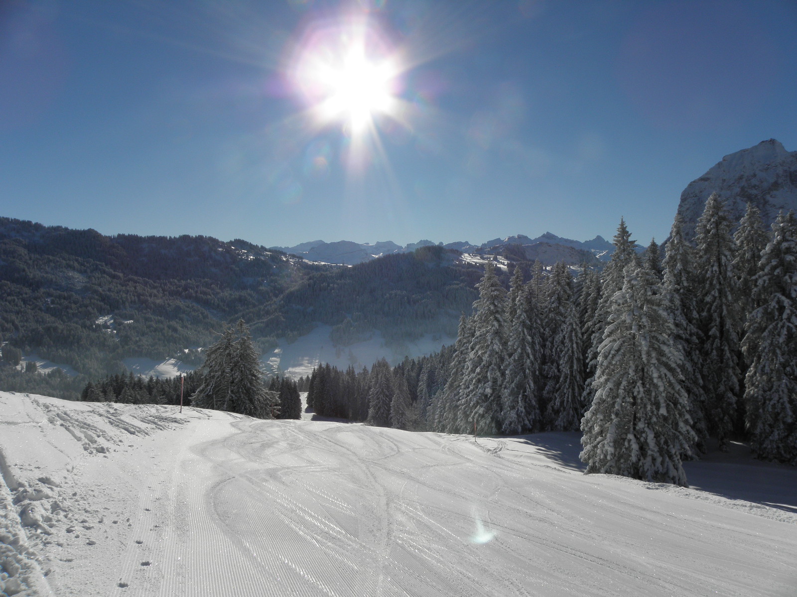 Wunderbare Hintenrum-Piste am Haggenegg