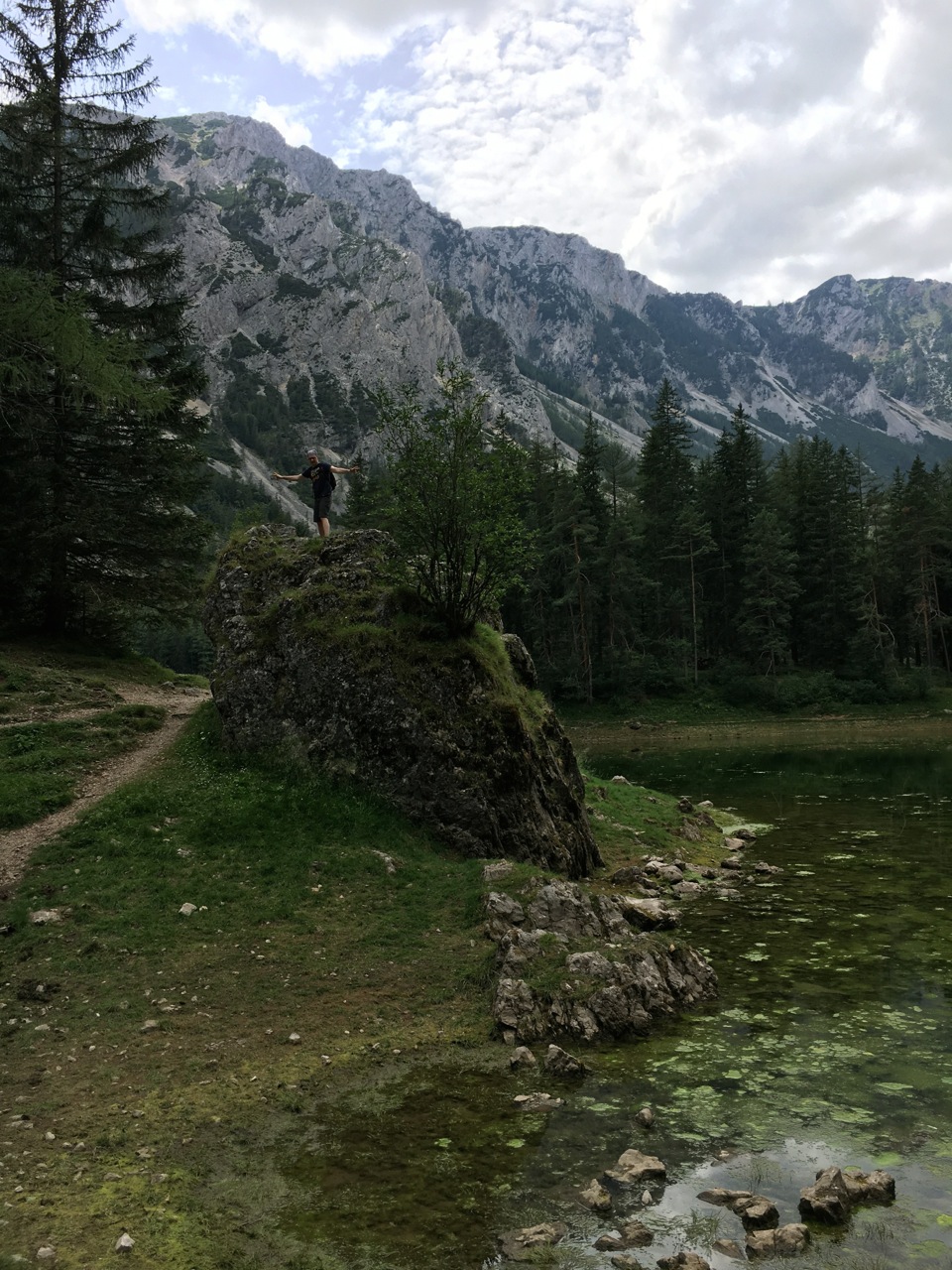 Trotz Höhenangst hochgekraxlt