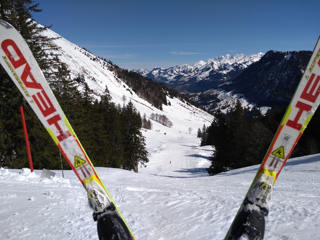 Die Piste in der unteren Sektion