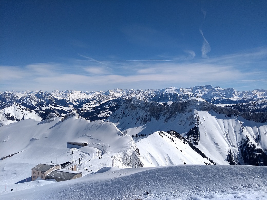 Die obere Sektion des Skigebietes