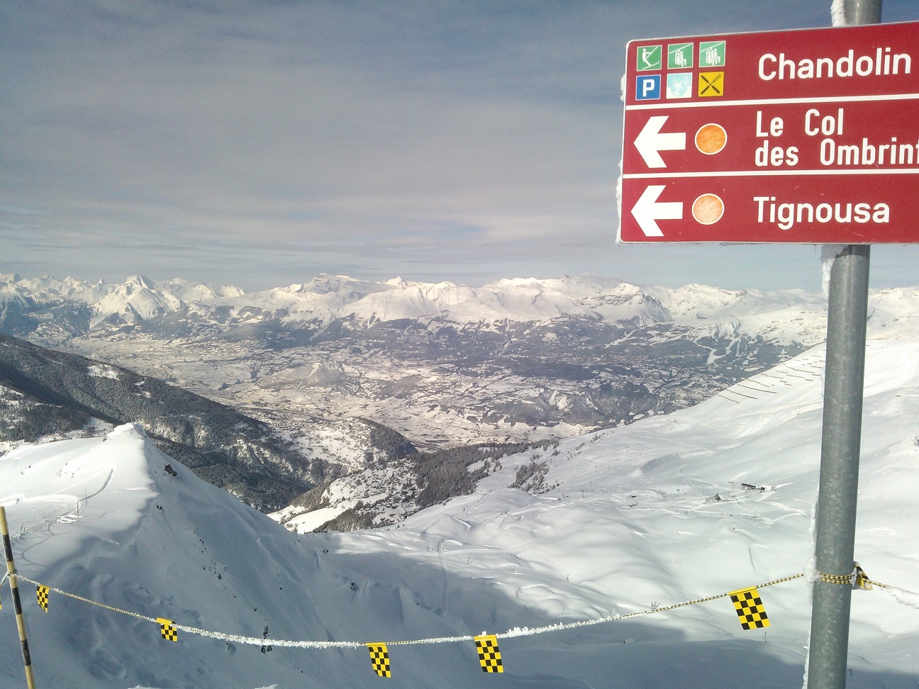 Blick vom Col des Ombrintzes in das Rhonetal